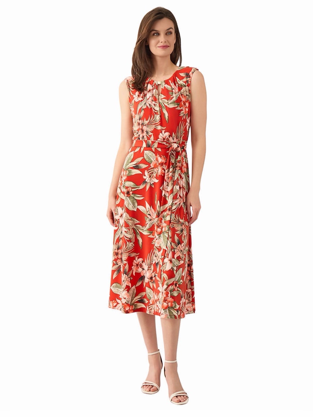 Kasper Women's Sleeveless Fit and Flare Pleat Neck Dress, 10 Petite, NWT